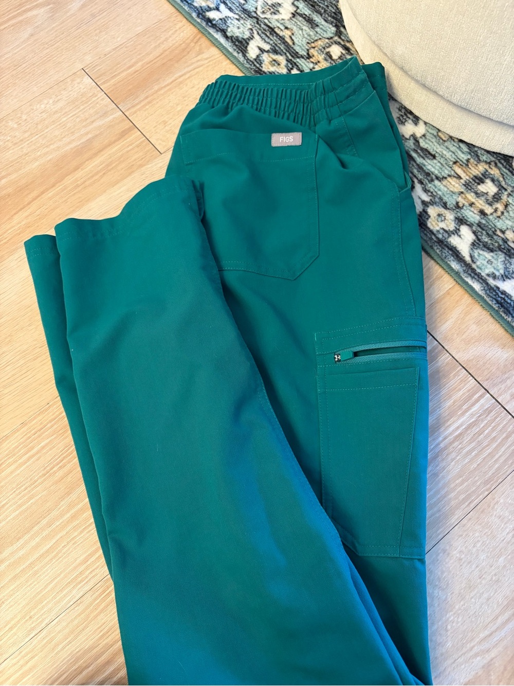 Figs Deep Teal Utility Scrub Pants